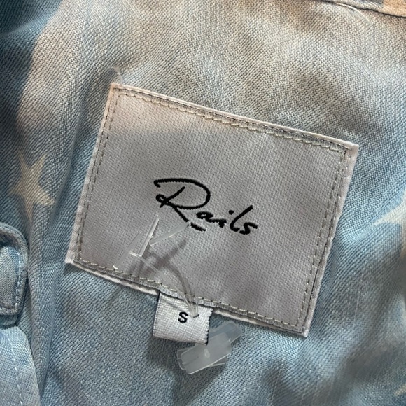 Rails Star Long Sleeve Denim Shirt Size Small B14 - Picture 2 of 5